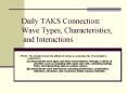 Daily TAKS Connection: Wave Types, Characteristics, and Interactions PowerPoint PPT Presentation