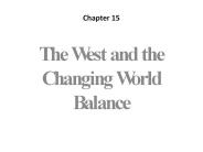 The West and the Changing World Balance