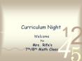 Curriculum Night PowerPoint PPT Presentation