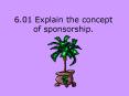 6.01 Explain the concept of sponsorship. PowerPoint PPT Presentation