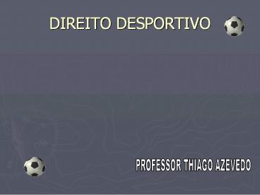 DIREITO DESPORTIVO