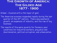 The Growth of America: