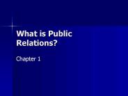 What is Public Relations?
