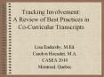 Tracking%20Involvement:%20A%20Review%20of%20Best%20Practices%20in%20Co-Curricular%20Transcripts PowerPoint PPT Presentation