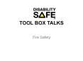TOOL BOX TALKS PowerPoint PPT Presentation