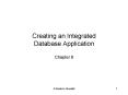 Creating an Integrated Database Application PowerPoint PPT Presentation