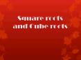 Square roots and Cube roots PowerPoint PPT Presentation
