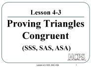Proving Triangles Congruent