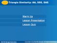 Triangle Similarity: AA, SSS, SAS PowerPoint PPT Presentation