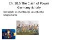 Ch. 10.5 The Clash of Power Germany PowerPoint PPT Presentation