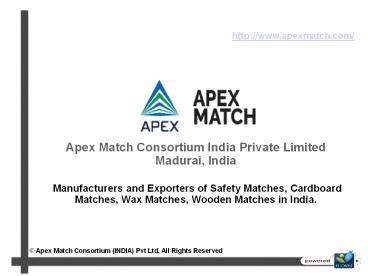 Cardboard Safety Matches Manufacturers and Exporters