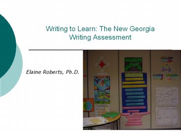 Writing to Learn: The New Georgia Writing Assessment