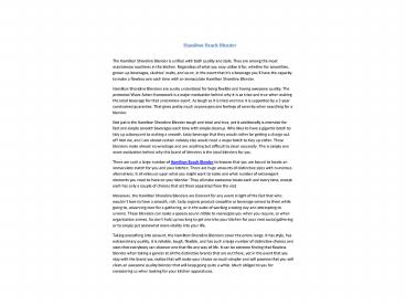 Hamilton Beach Blender