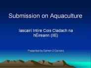 Submission on Aquaculture
