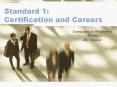 Standard 1:  Certification and Careers PowerPoint PPT Presentation