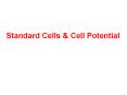 Standard Cells PowerPoint PPT Presentation