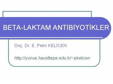 BETA-LAKTAM ANTIBIYOTIKLER