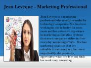 Jean Leveque - Marketing Professional