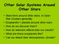 Other Solar Systems Around Other Stars PowerPoint PPT Presentation