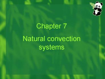Natural convection systems