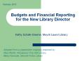 Budgets and Financial Reporting for the New Library Director PowerPoint PPT Presentation