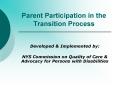 Parent Participation in the Transition Process PowerPoint PPT Presentation