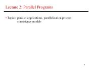 Lecture 2: Parallel Programs