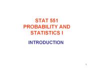 STAT%20551%20PROBABILITY%20AND%20STATISTICS%20I