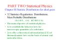 PART%20TWO%20Statistical%20Physics%20Chapter%20III:Statistic%20Distributions%20for%20ideal%20gases PowerPoint PPT Presentation