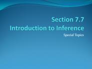 Section 7.7 Introduction to Inference