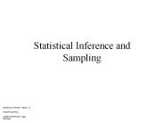Statistical Inference and Sampling