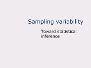 Sampling variability