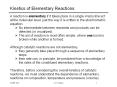 Kinetics of Elementary Reactions PowerPoint PPT Presentation