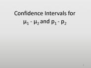 Confidence Intervals for
