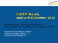 ESTEP News, update in September 2013 PowerPoint PPT Presentation