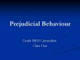 Prejudicial Behaviour PowerPoint PPT Presentation