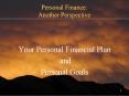 Personal Finance: Another Perspective PowerPoint PPT Presentation