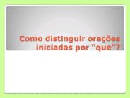 Como distinguir ora