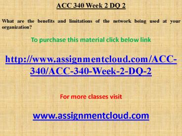 ACC 340 Week 2 DQ 2