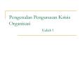 Pengenalan Pengurusan Krisis Organisasi Kuliah 1 PowerPoint PPT Presentation