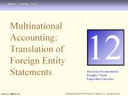 Multinational Accounting: Translation of Foreign Entity Statements