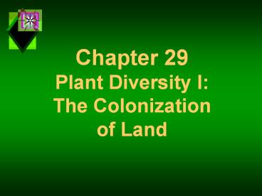 Chapter 29 Plant Diversity I: The Colonization  of Land