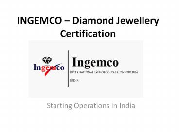Diamond Jewellery Certification in Delhi