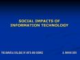SOCIAL IMPACTS OF INFORMATION TECHNOLOGY PowerPoint PPT Presentation