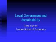 Local Government and Sustainability