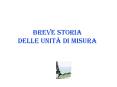 Breve storia delle unit PowerPoint PPT Presentation