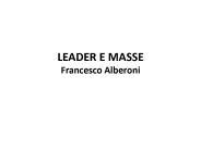 LEADER E MASSE Francesco Alberoni