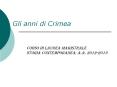 Gli anni di Crimea PowerPoint PPT Presentation