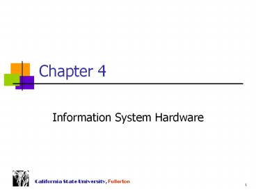 Information System Hardware