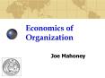 Economics of Organization PowerPoint PPT Presentation